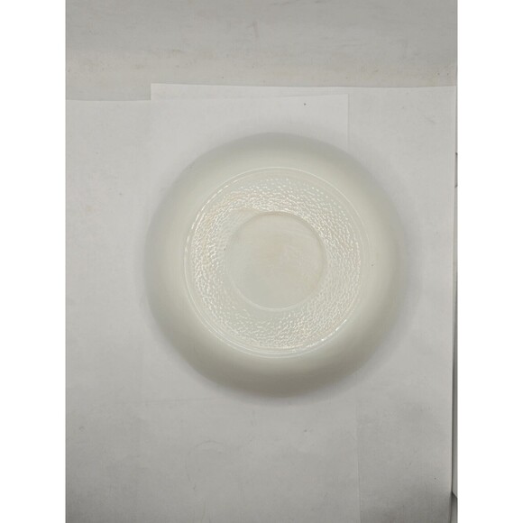 Milk Glass Large Scalloped Bowl 7.25" Pebbled Texture - Picture 7 of 9